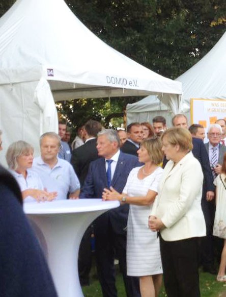 Auch Bundeskanzlerin Angela Merkel kam zum Bürgerfest des Bundespräsidenten