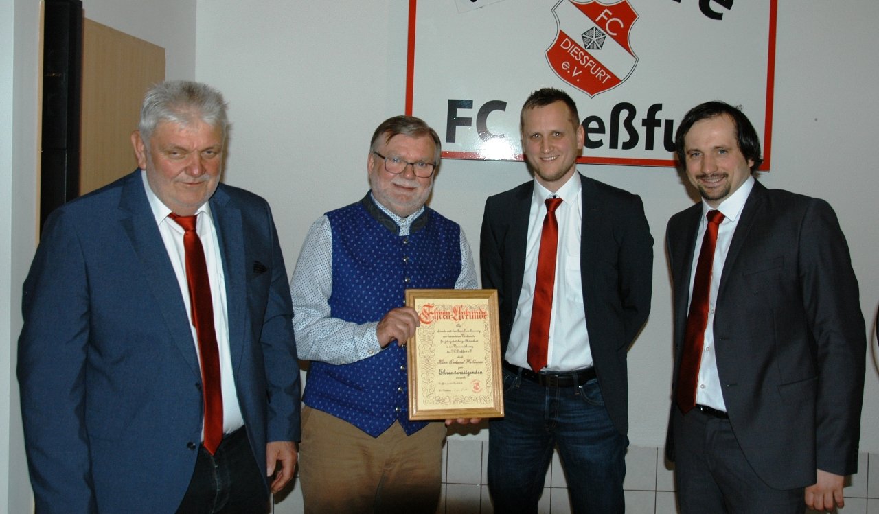70 Jahre FC Dießfurt Kommersabend Vereingeschichte 1