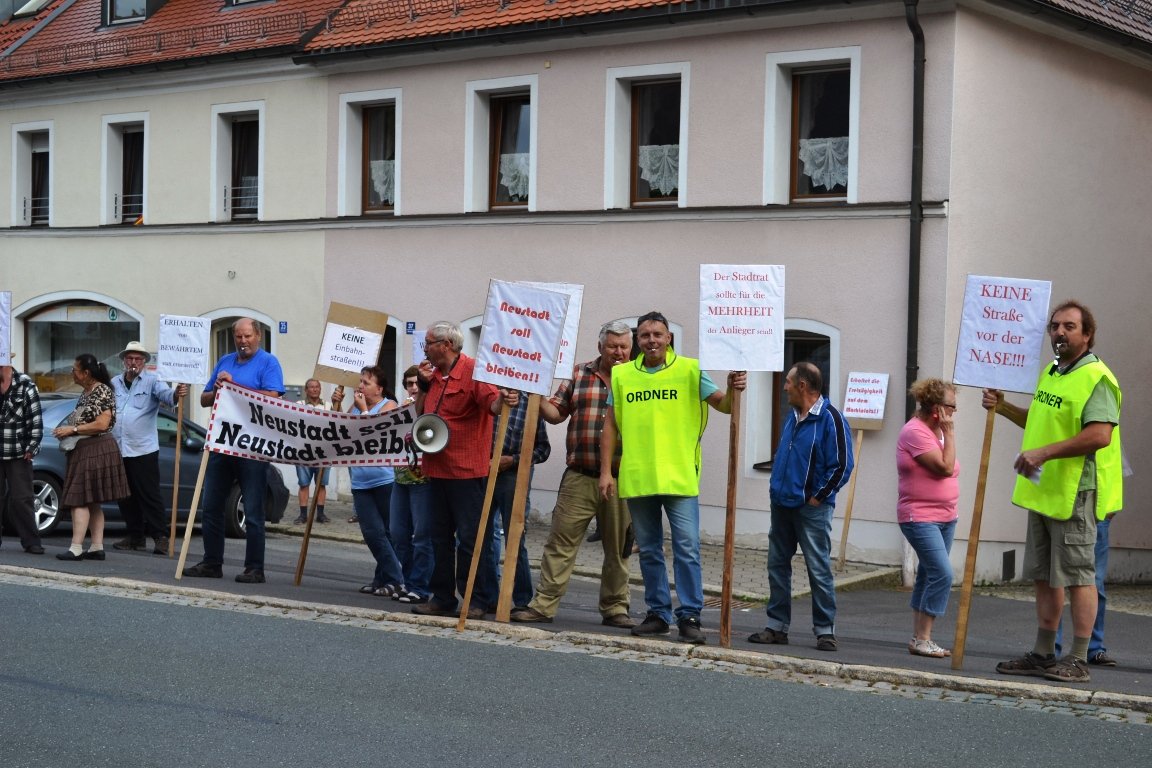 Neustadt am Kulm Marktplatz proteste