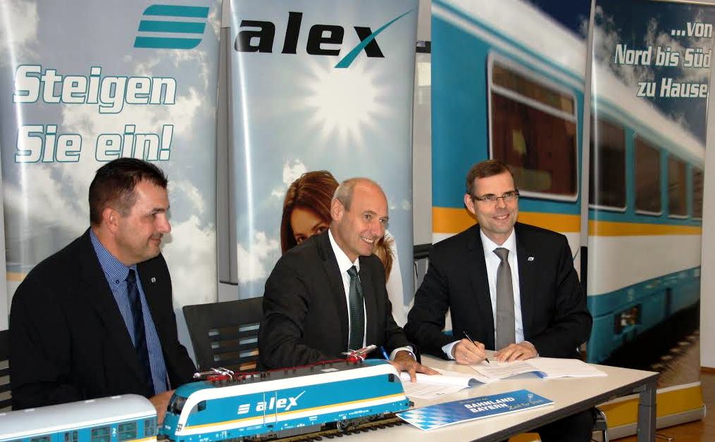Alex Länderbahn Vertragsunterzeichnung IR25 Übergang Bayerische Eisenbahngesellschaft