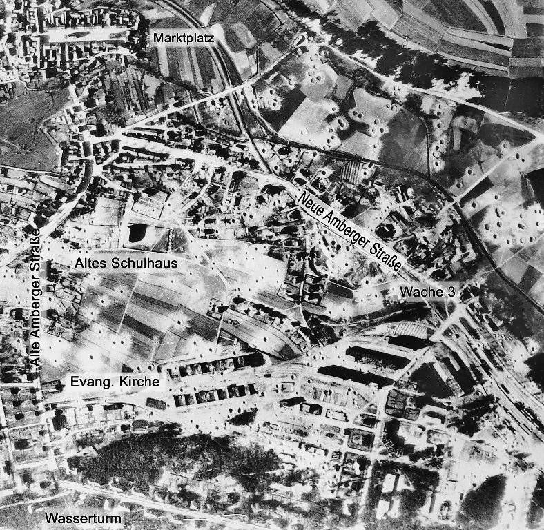 Bombenangriffe Grafenwöhr 1945 Vorstadt Marktplatz