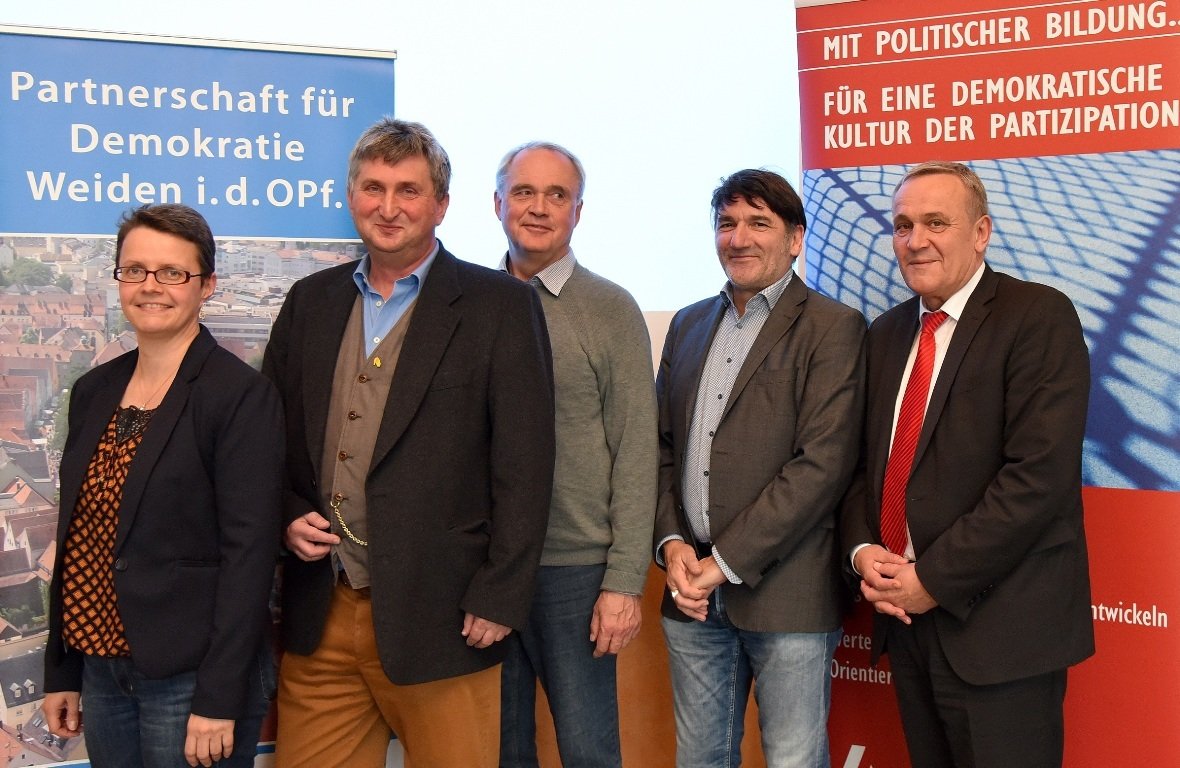 Demokratiekonferenz Weiden, Susanne Reinhardt, Herbert Schmid, Leonard Dietrich, Werner Fröhlich, Kurt Seggewiß