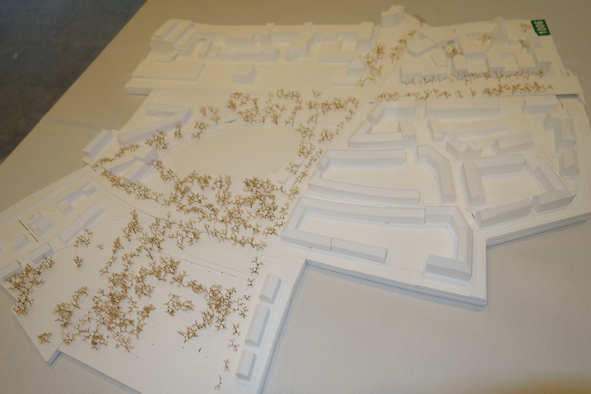 Entwurf und Modell des 1. Preisträgers, Fa. Dragomir, Stadtplanung München Bild Stadt Weiden