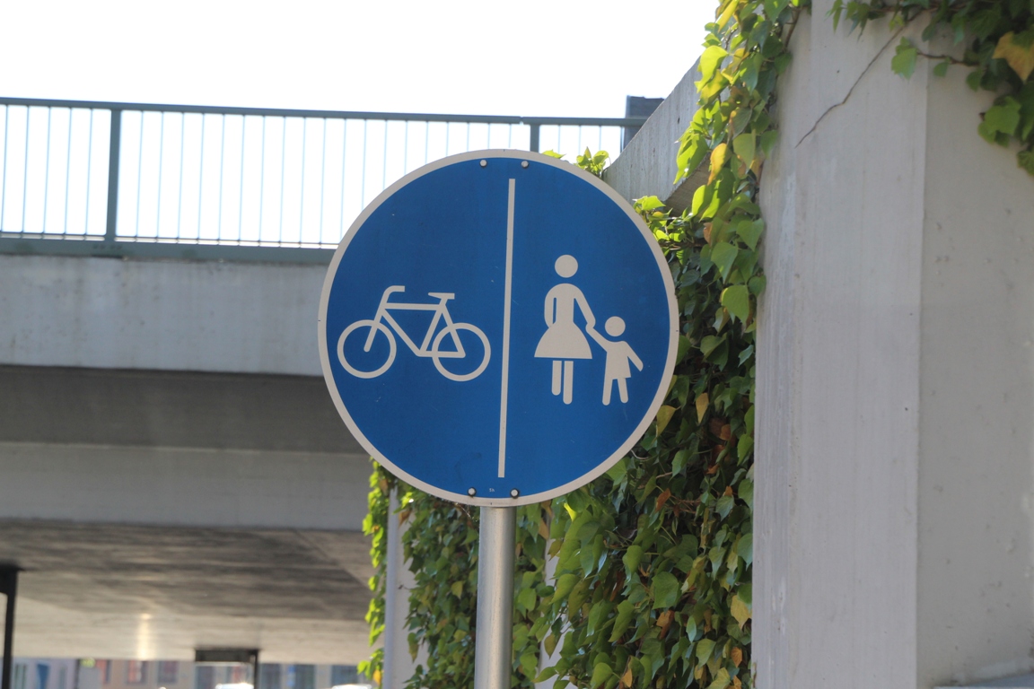 Fahrradweg, Radweg, Fußgänger, Schild, Verkehrsschild, Verkehrszeichen