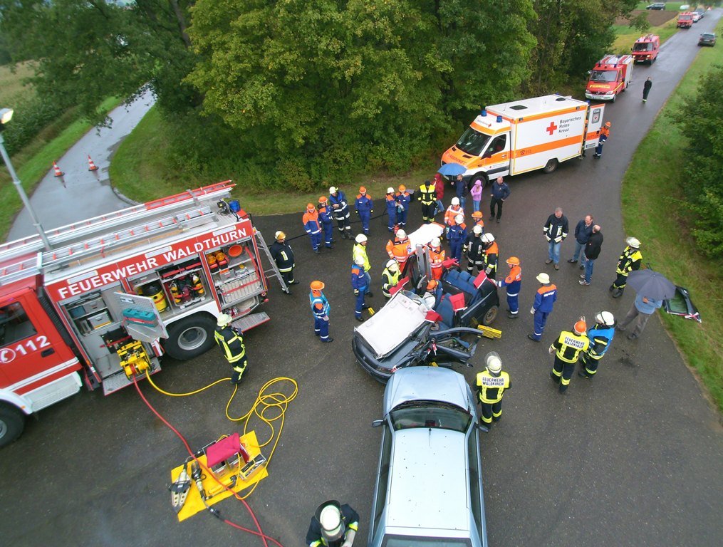 Feuerwehr Unfall Zwölf Stunden Übung Jugendfeuerwehr Waldthurn Bild Tanja Pflaum1