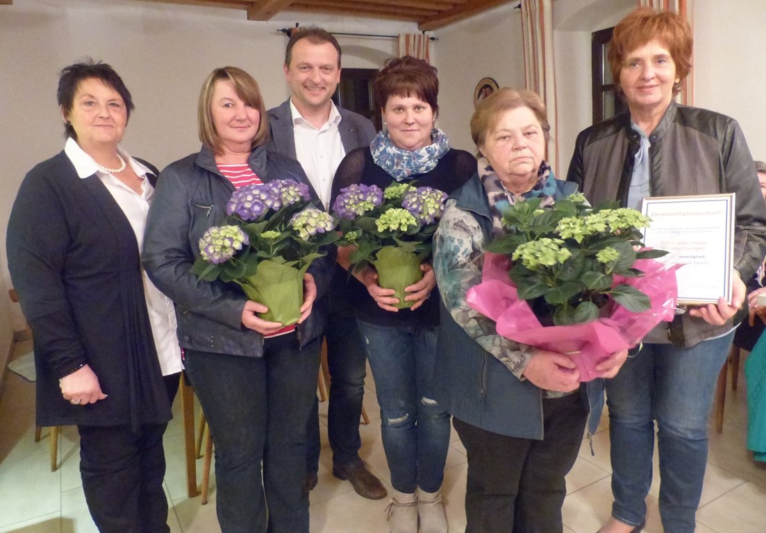 Frauengruppe Döllnitz Ehrung Geehrt JHVS Döllnitz Jahreshauptversammlung Bild Sieglinde Schärtl