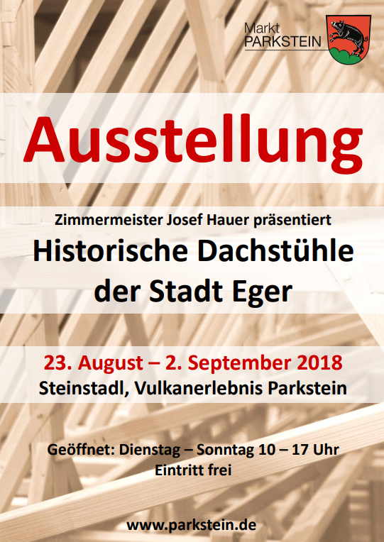 Historische Dachstühle Ausstellung Parkstein Josef Hauer Plakat