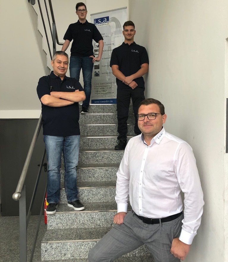 ISA Industrieelektronik GmbH Weiden Azubis 2020 Kilian Seidel, Tobias Ulm, Reyad Sabouni, Markus Schell