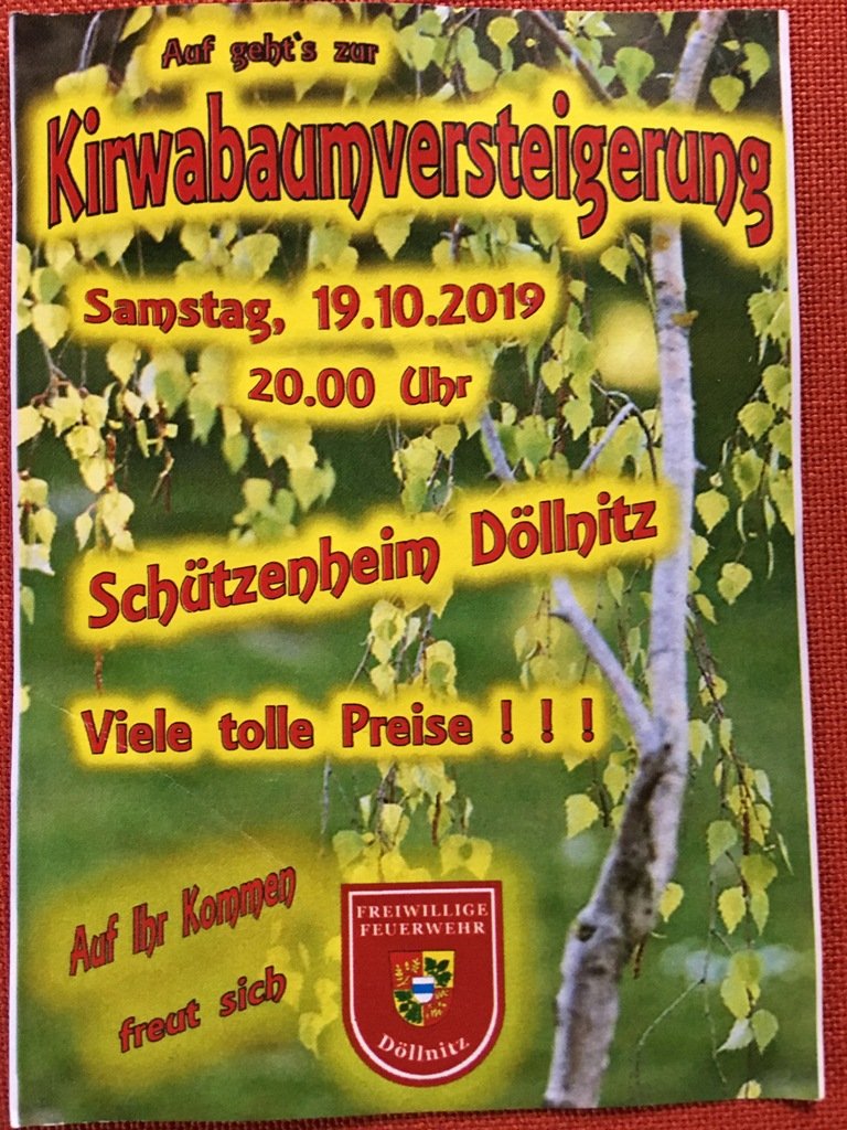 Kirwabaumversteigerung Döllnitz Leuchtenberg
