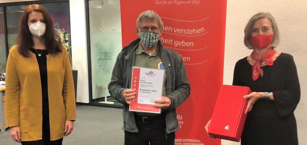 Manfred Janker Georgenberg Bürgerpreis Sparkasse 2020
