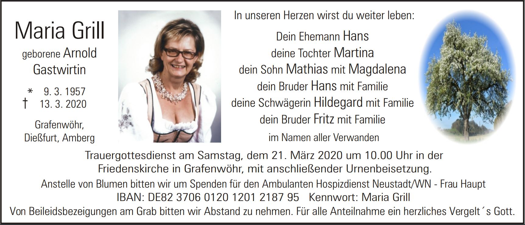 Maria Grill, Grafenwöhr