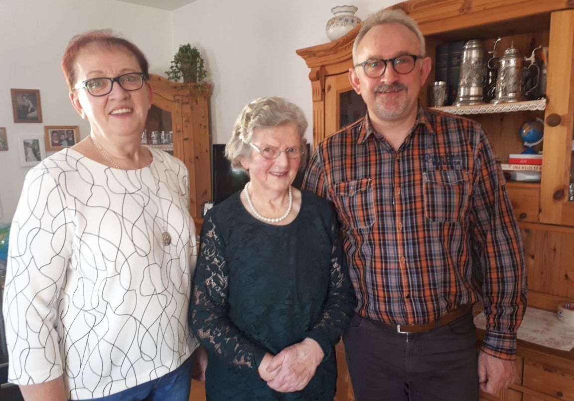 Maria Sauer, Martha Lang, Rudolf Schopper, 85. Geburtstag