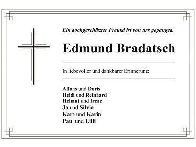 Nachruf Edmund Bradatsch Weiden Freundeskreis 400x300