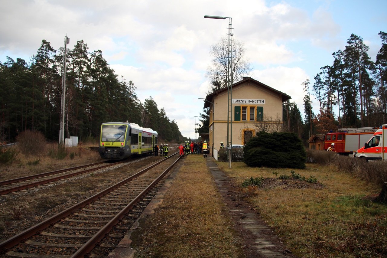 Parkstein-Hütten Bahnhof Baum auf Schienen Zug Unfall (1)