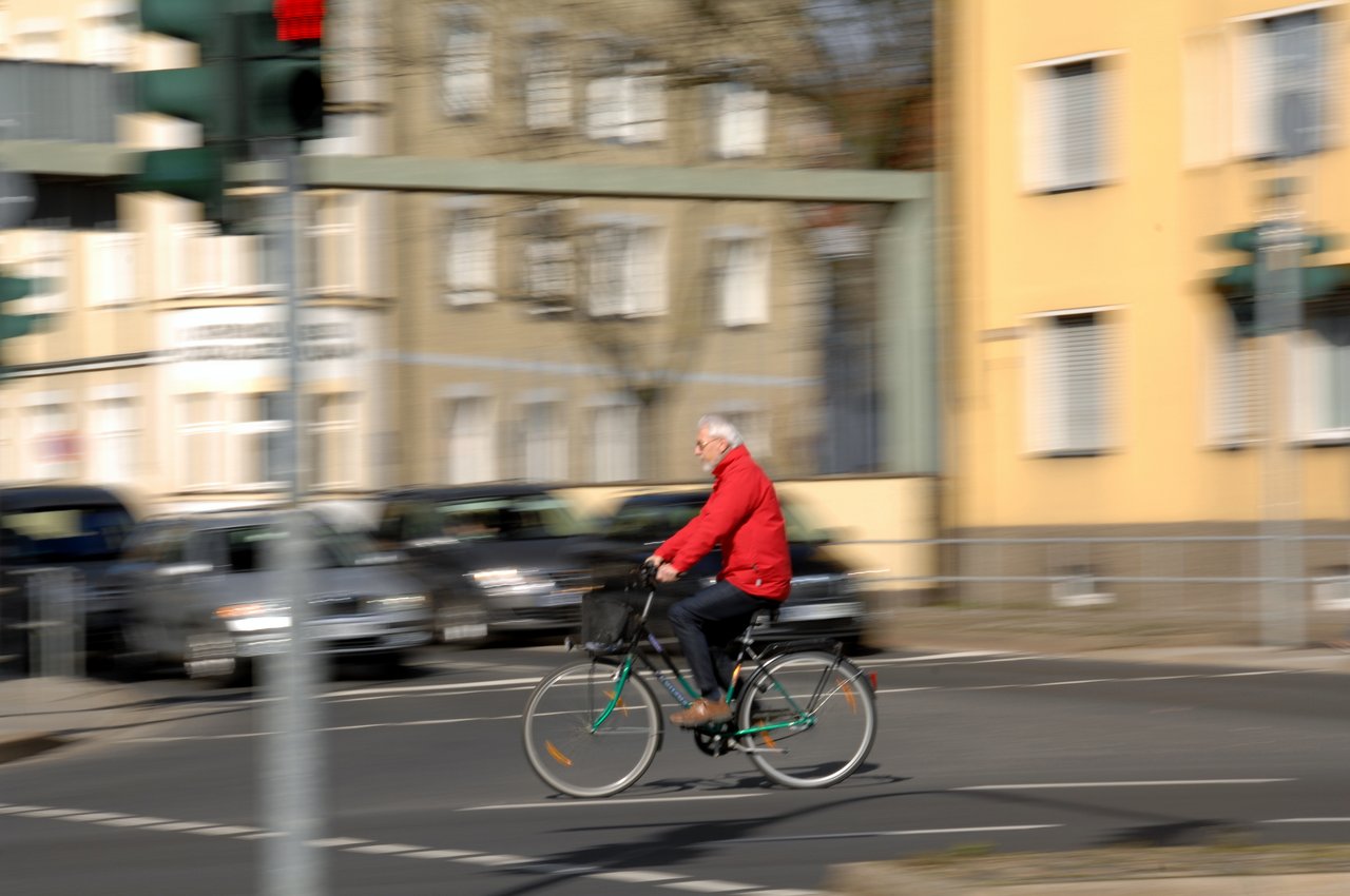 Radfahrer, Fahrrad, Kolpingplatz Symbol