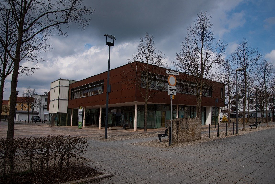 Blick auf das Beratungszentrum im Stadtteilzentrum „Neue Mitte“.