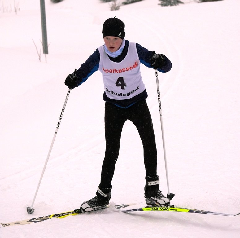 Skilanglauf Wettbewerb Schulen Aberland Skilanglaufen 1