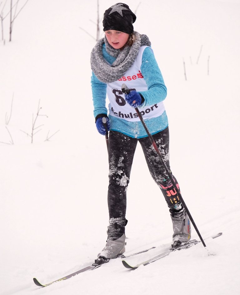 Skilanglauf Wettbewerb Schulen Aberland Skilanglaufen 2