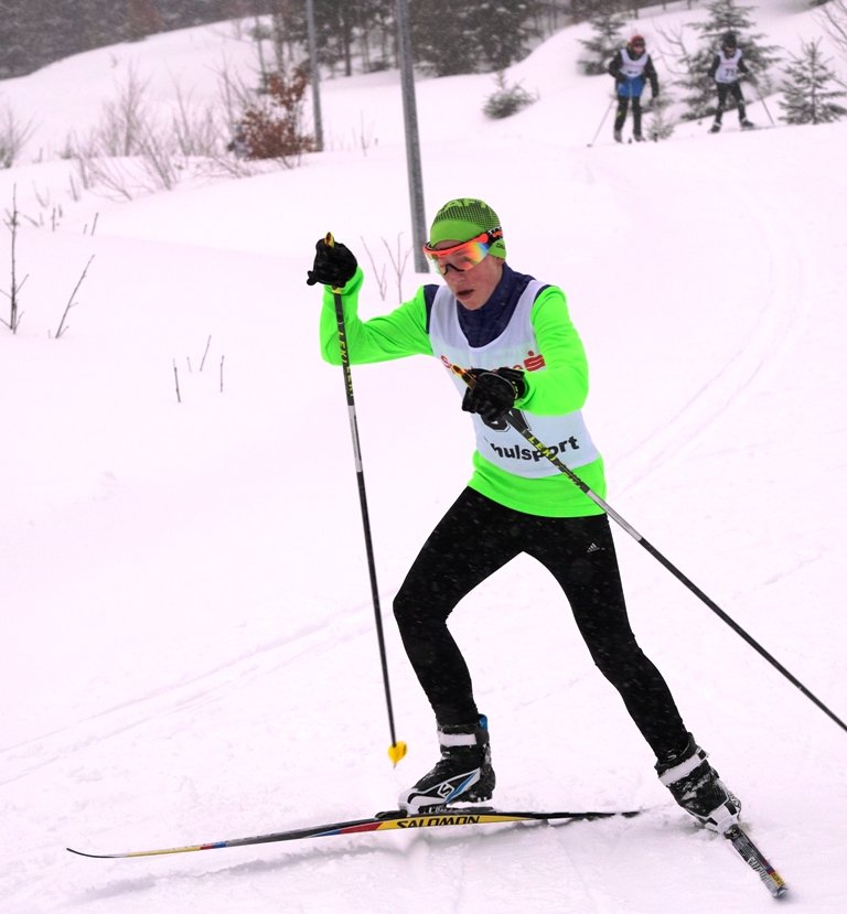 Skilanglauf Wettbewerb Schulen Aberland Skilanglaufen 3