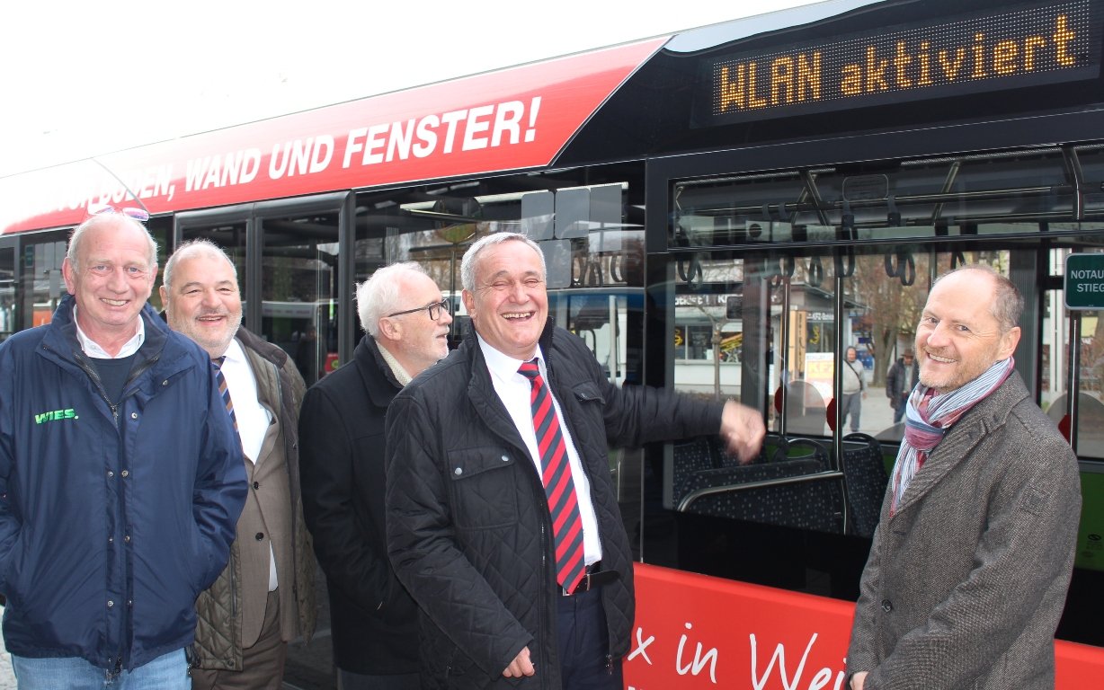 Stadtbus WLAN WIES START BAYERN WLAN in Weidener Bussen Jungfernfahrt4
