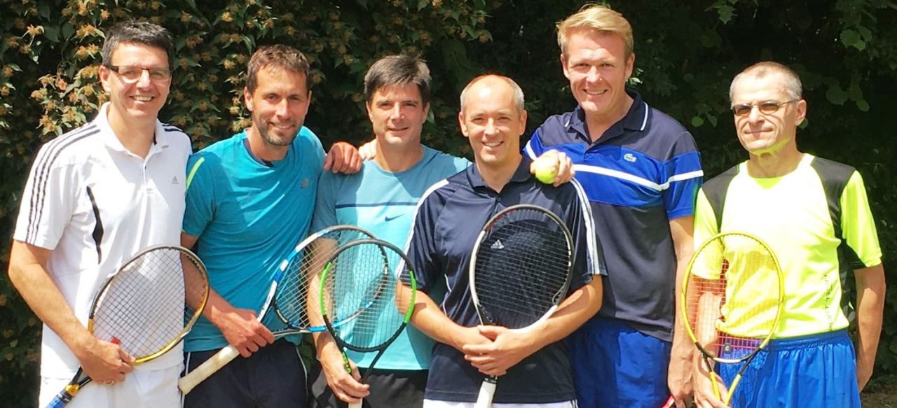 Tennis Peter Meier, Peter Toman, Alexander Cistecky, Simon Dobmeier, Holger Weiß, Jiri Ruzicka, fehlt Jürgen Nimbs