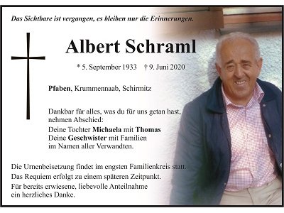 Traueranzeige Albert Schraml 400