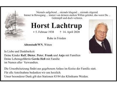 Traueranzeige Horst Lachtrup 400