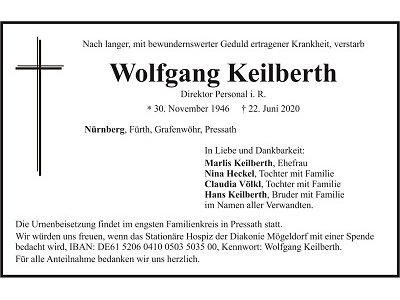 Traueranzeige Wolfgang Keilberth 400