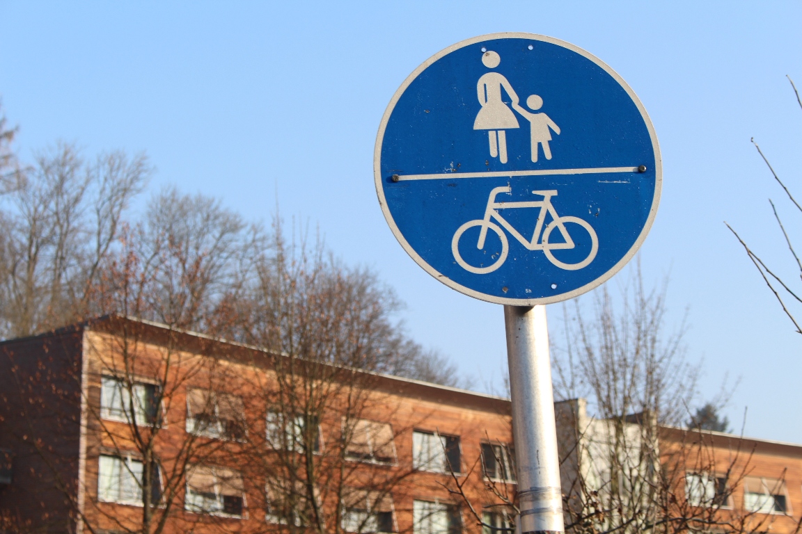 Verkehrsschild, Symbol, Fahrrad, Fußgänger, 3