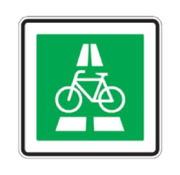 Verkehrsschild neue Regeln Fahrradfahrer Radschnellweg
