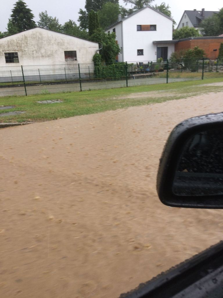 Wasserflut Regen Überschwemmung Gössenreuth Grafenwöhr 5