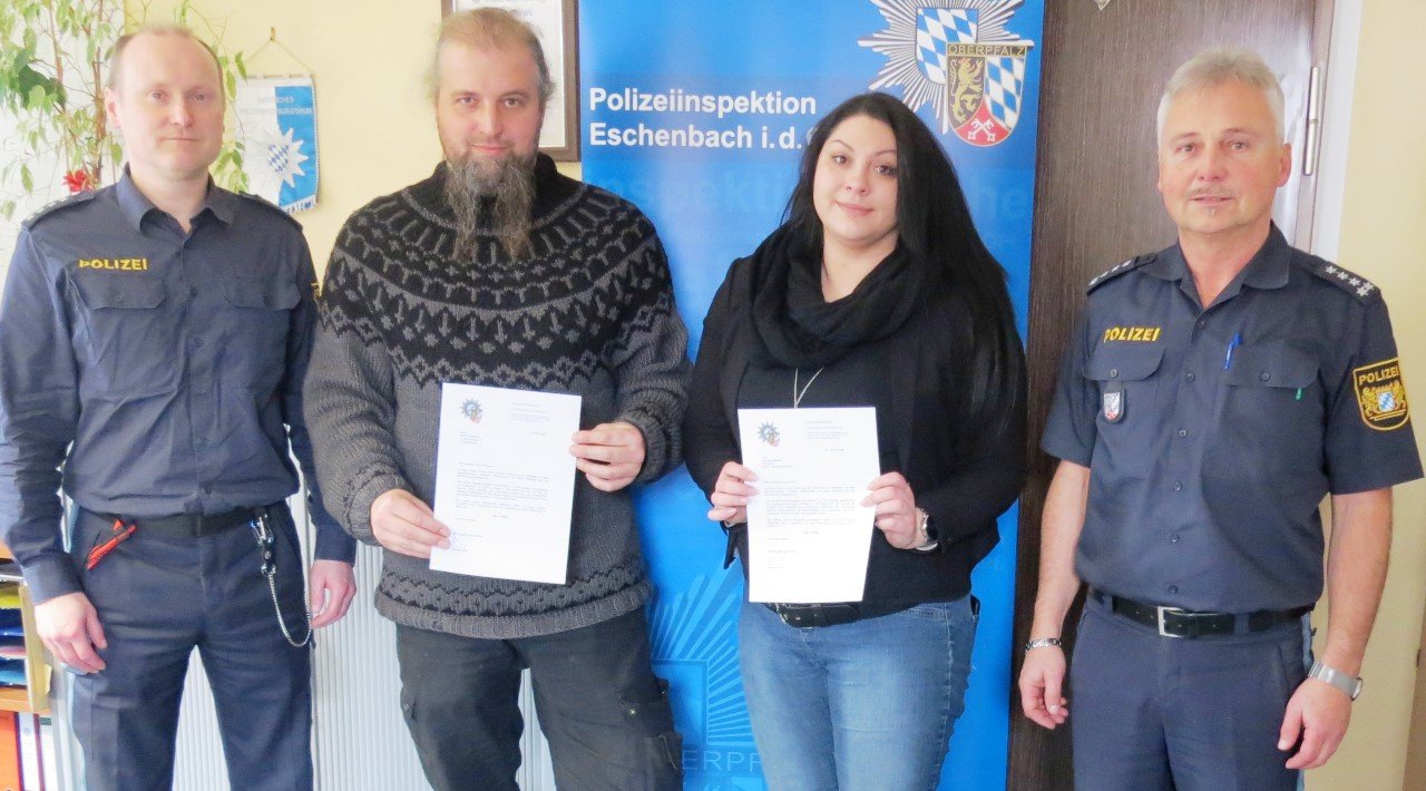 Zivilcourage Eschenbach Security Jennifer Merther und Martin Ruhland