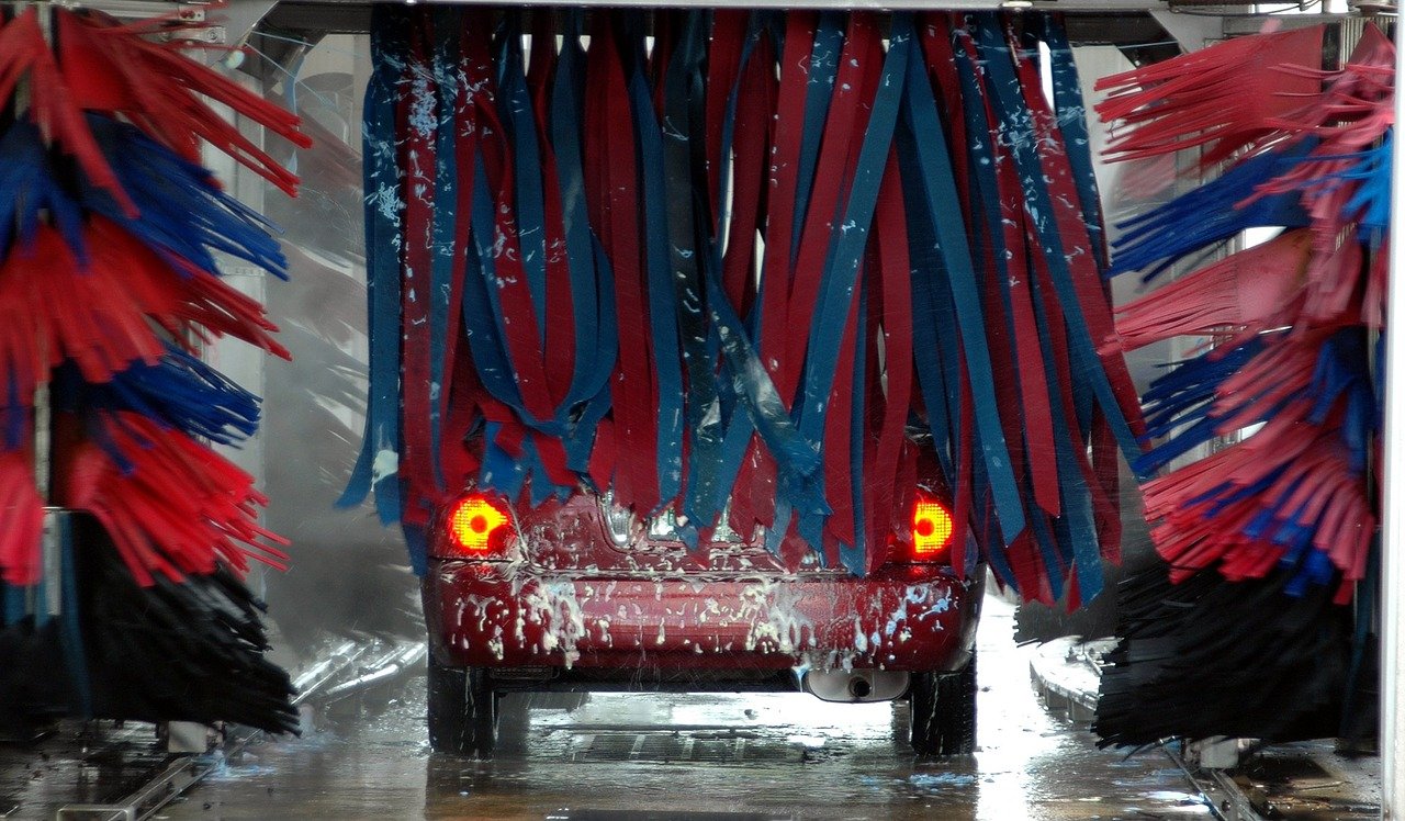 Autowaschanlage, Auto waschen Symbol
