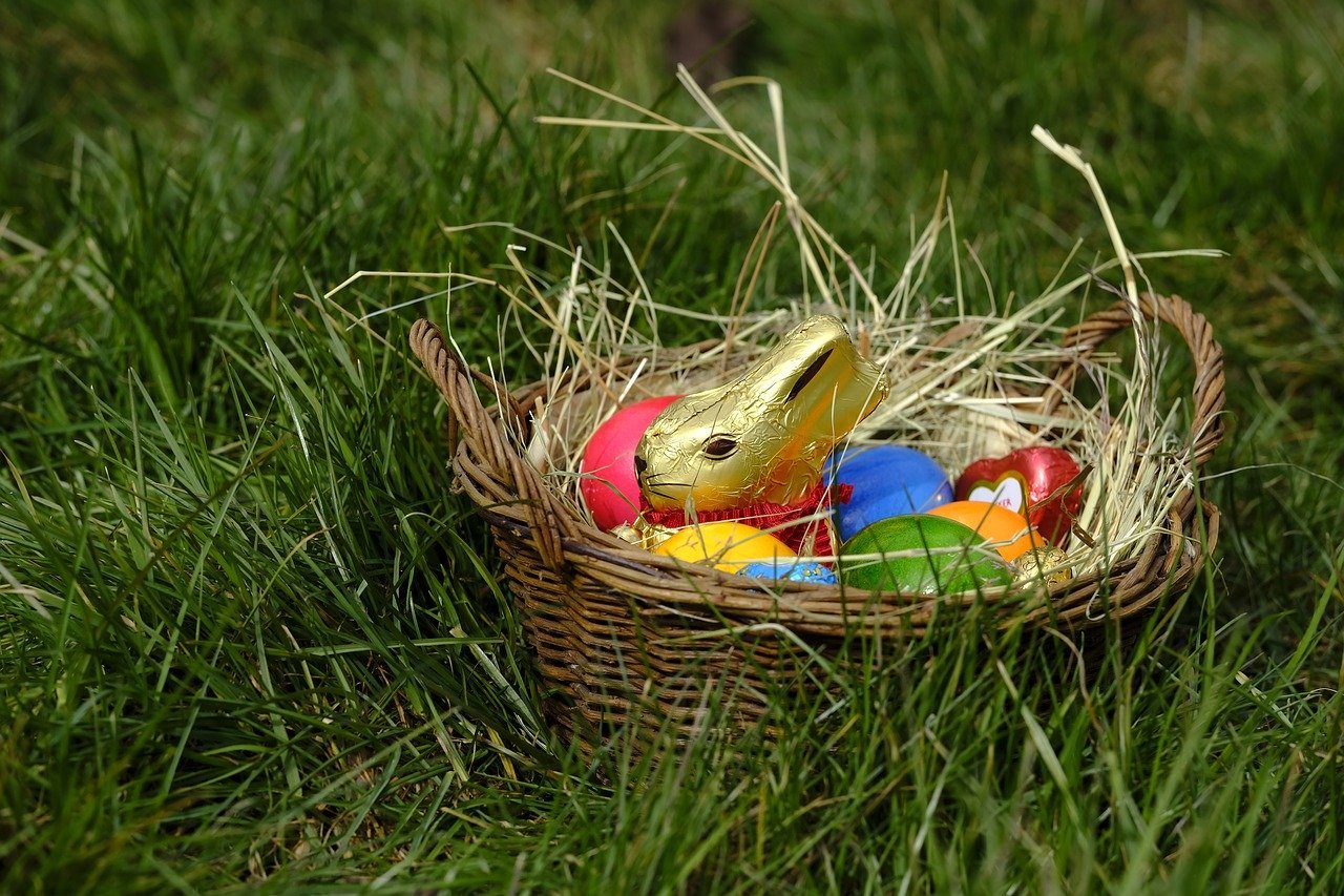 Ostern Osternest Hase Eier Schokolade Versteckt Gras Wiese Korb Stroh Bild Pixabay Symbolbild