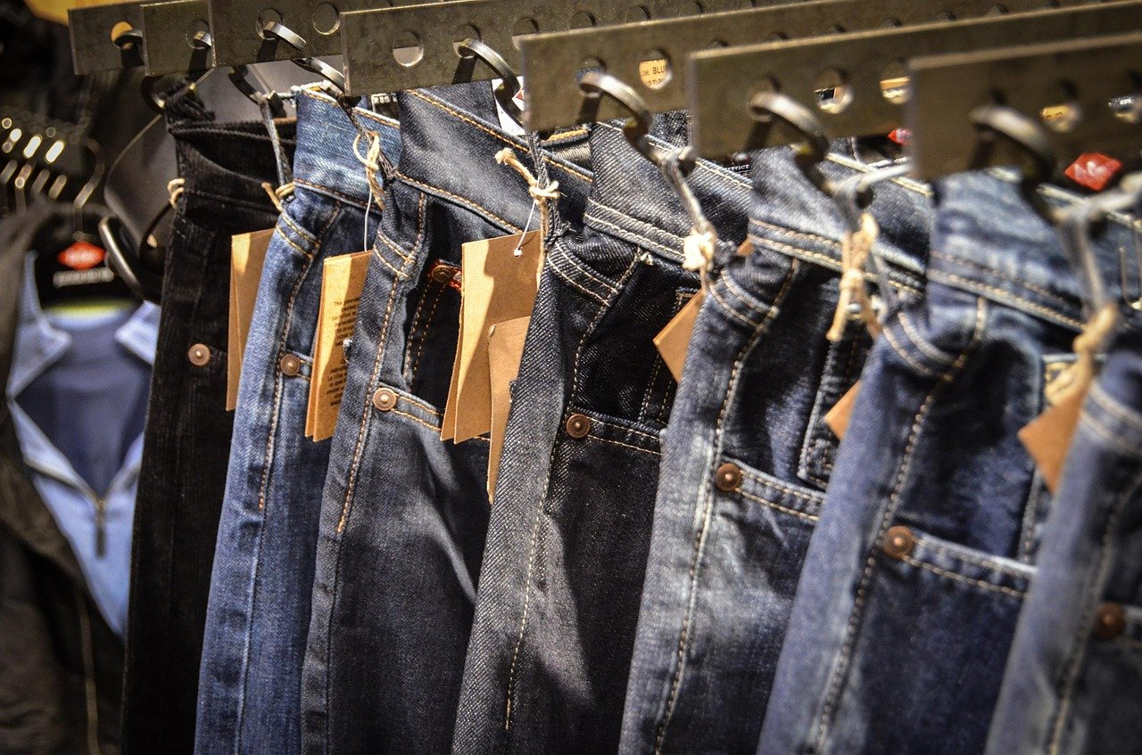 Hose Jeans Bekleidung Geschäft Ladendieb Symbol