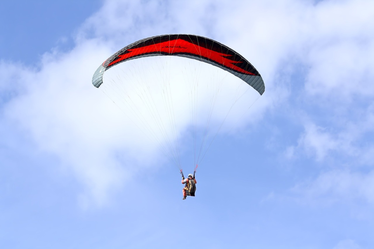Fallschirm, Gleitschirm, Paragliding, Polizei