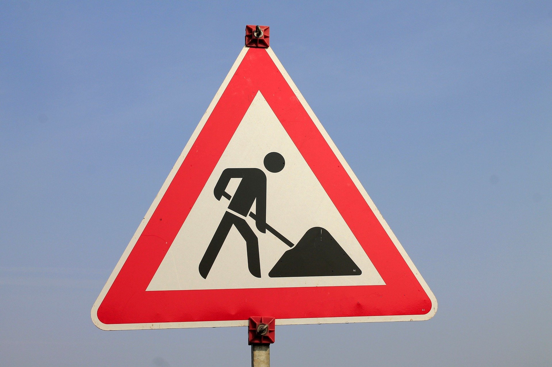 Baustelle Straßensperre Schild Symbol