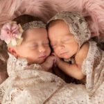 Zwillinge Baby Babys Neugeboren Kind