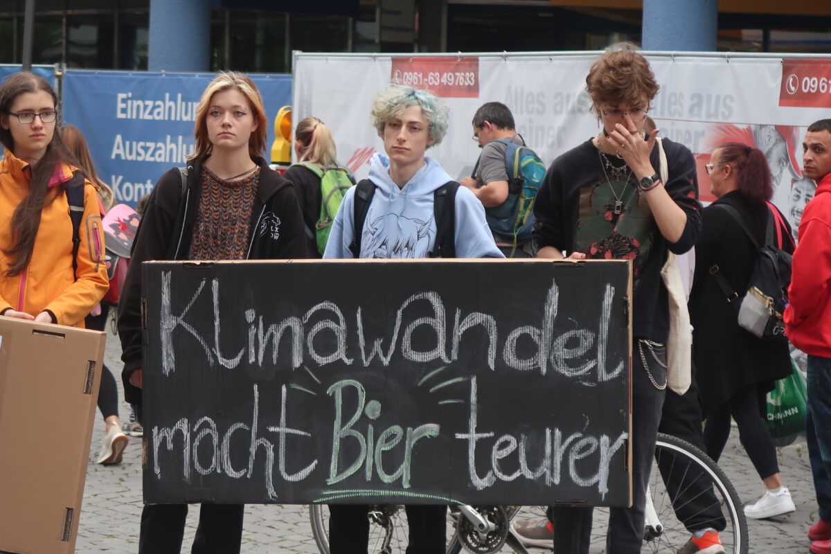 Die Klimaaktivisten von Fridays 4 Future fordern einen sozial gerechten Systemwandel. Bild Helmut Kunz