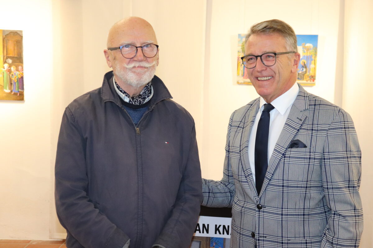 Franz Stahl (rechts) hieß Jan Knap (links) herzlich im MQ willkommen. Foto: Stadt Tirschenreuth