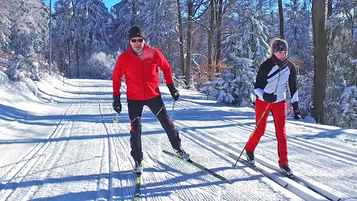 50 Kilometer umfasst das Loipennetz im Skilanglaufzentrum Silberhütte. Die Strecken eignen sich sowohl für Profis als auch für Anfänger. Foto: Skilanglaufzentrum