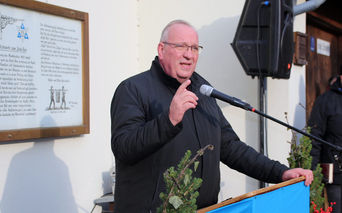 Zoigl-Festakt in Falkenberg: Bezirkstagspräsident Franz Löffler. Bild: Jürgen Herda