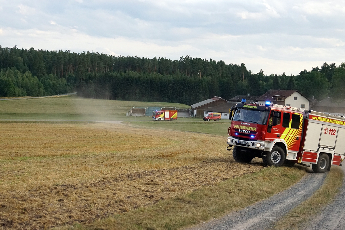 Die Feuerwehr Kaltenbrunn rückt an. Foto: Jürgen Masching