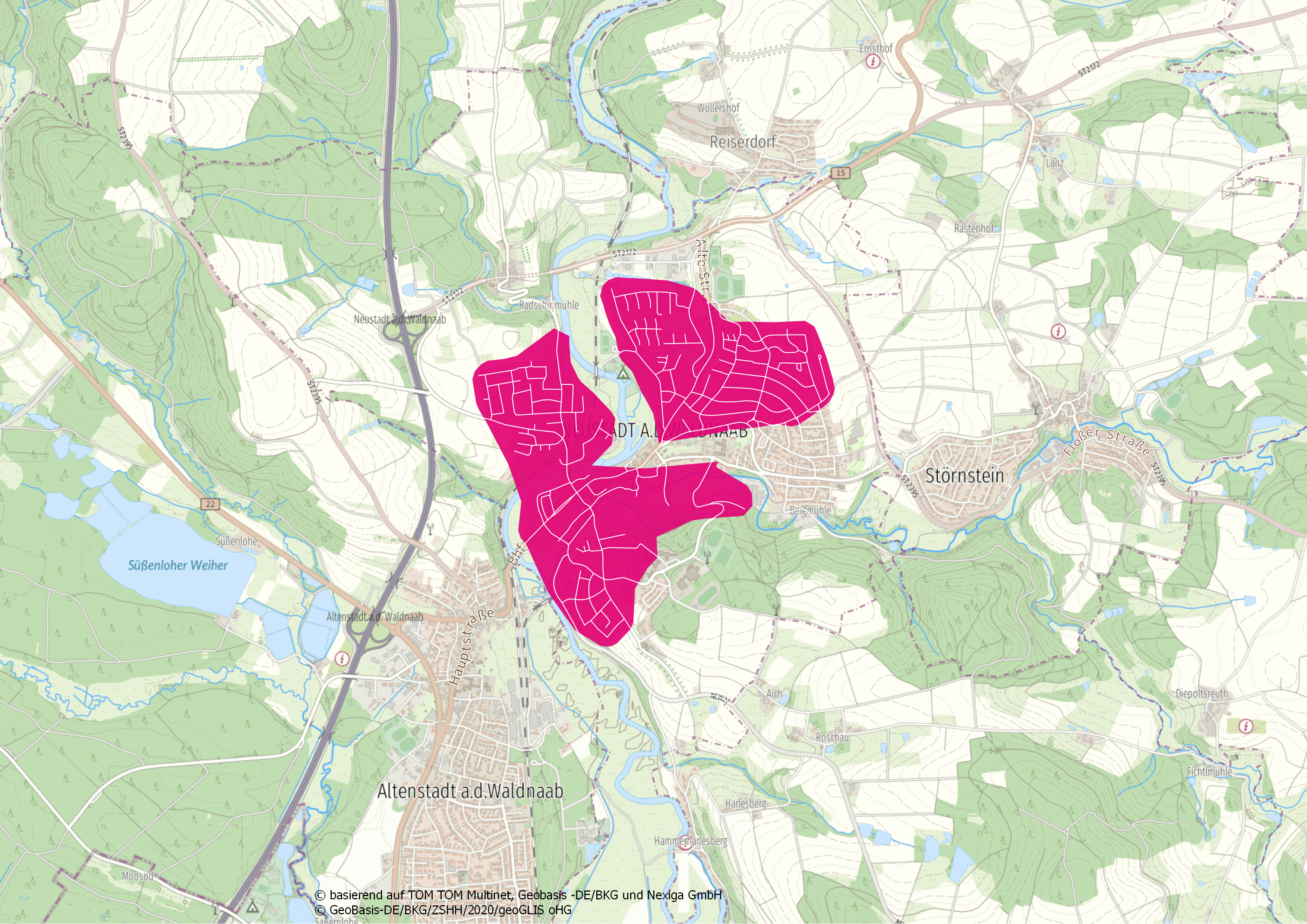 Neustadt/WN. Karte: Telekom