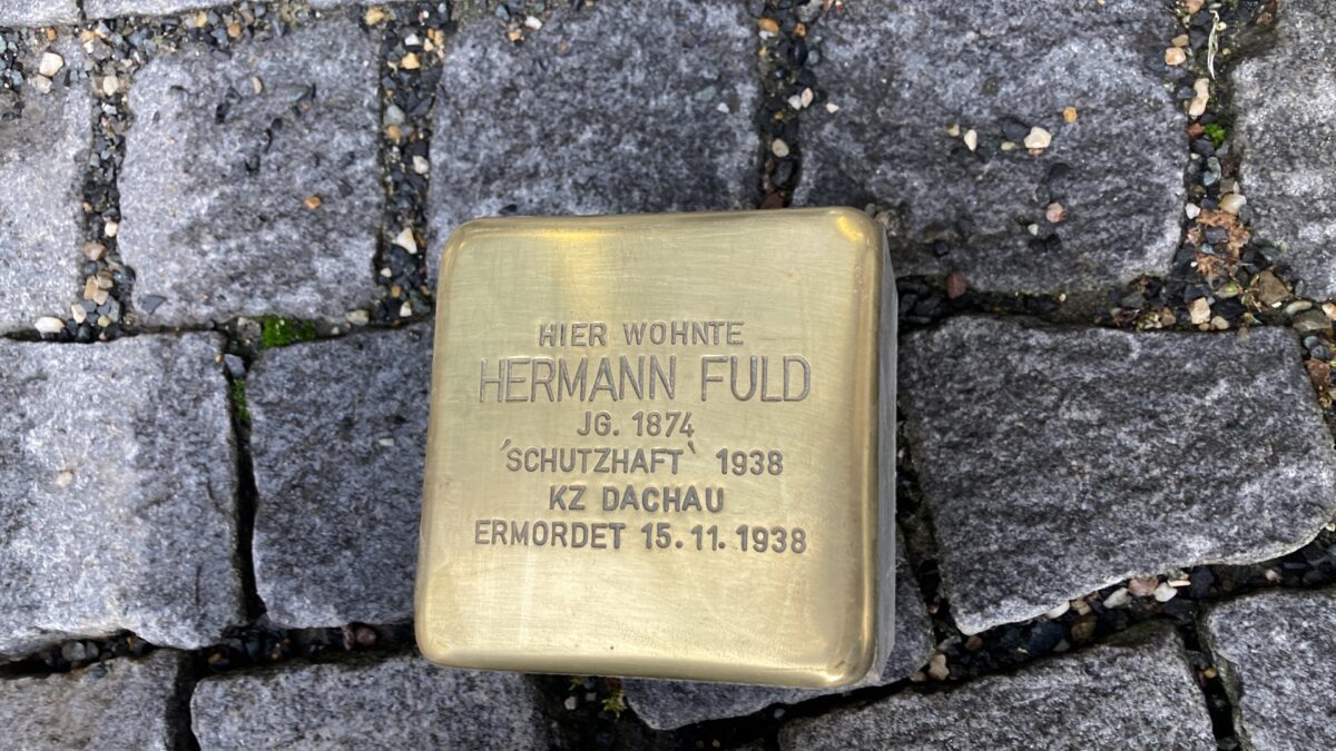 Der Stein für Hermann Fuld. Foto: Christine Ascherl