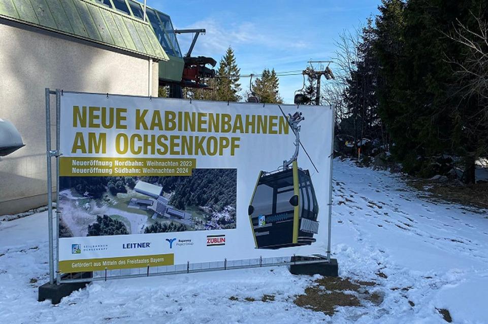 37 Millionen Eurto kosten die neuen Seilbahnen auf den Ochsenkopf. In acht Minuten kann man ganzjährig den Gipfel erreichen. Foto:  A. Hub/TouristInfo Fichtelgebirge 