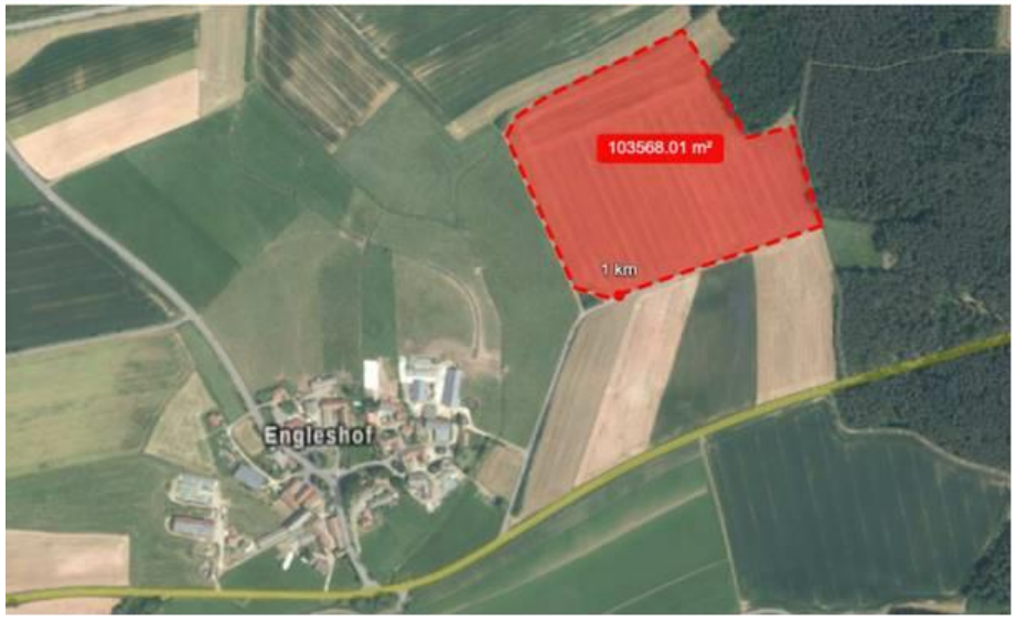 Auf diesem Grundstück sollen Photovoltaikanlagen gebaut werden. Bild: ENMAG Verwaltungs-GmbH, Weiden/Opf.