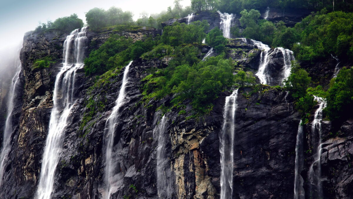 Auf der Reise durch Norwegen war auch der Wasserfall „Sieben Schwestern“ ein Motiv. Foto: Ludwig Brunner 