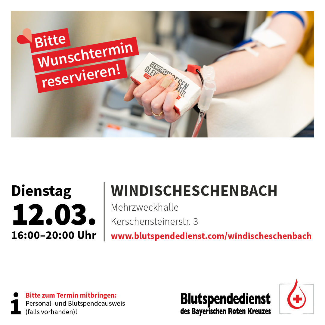 Blutspende Windischeschennbach 12.03.2024
