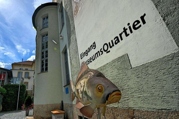 Der Karpfen darf vorm MuseumsQuartier nicht fehlen. Foto: Stadt Tirschenreuth